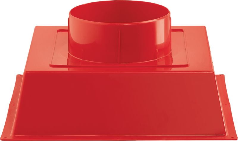 Adaptador de colector CFS-CID Solución sencilla para crear un vacío en los lados superior o inferior de dispositivos cortafuegos embebidos para albergar uniones de tuberías o conexiones de codo