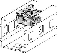 MC-WN-M10 Tuerca enrasada galvanizada para la fijación de componentes/pernos roscados a la cara abierta de los carriles de montaje MC