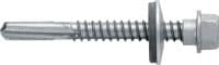 Tornillos para metal autotaladrantes S-MD 55 S Tornillo autotaladrante (acero inoxidable A2) con arandela de 16 mm para fijaciones de metal a metal de espesor alto (hasta 15 mm)
