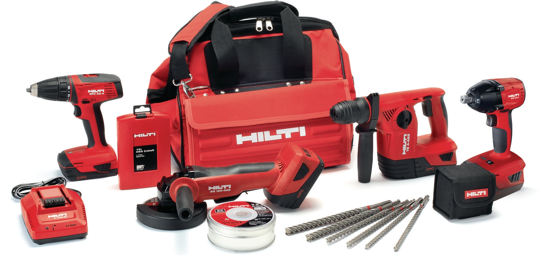 Combinaciones de 3 herramientas a batería - Kits de 3 herramientas a  batería - Hilti Española