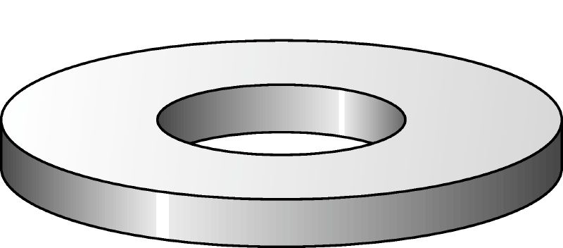 Arandela plana galvanizada Arandela plana galvanizada similar conforme a la norma ISO 7089