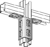 MQV-2D-R Conector de carril de acero inoxidable (A4) para estructuras bidimensionales