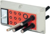 Módulos de sellado CFS-T S (STRF) Módulos para el sellado de cables de marcos de tránsito que atraviesan armarios de conexiones Aplicaciones 1