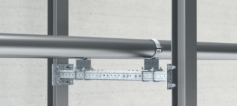 Conector MIC-E Conector galvanizado en caliente (HDG) utilizado para conectar vigas MI longitudinalmente para cubrir largos tramos en aplicaciones pesadas Aplicaciones 1