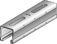 MQ-41-R Carril de carga MQ de acero inoxidable (A4) de 41 mm de alto para aplicaciones de carga media