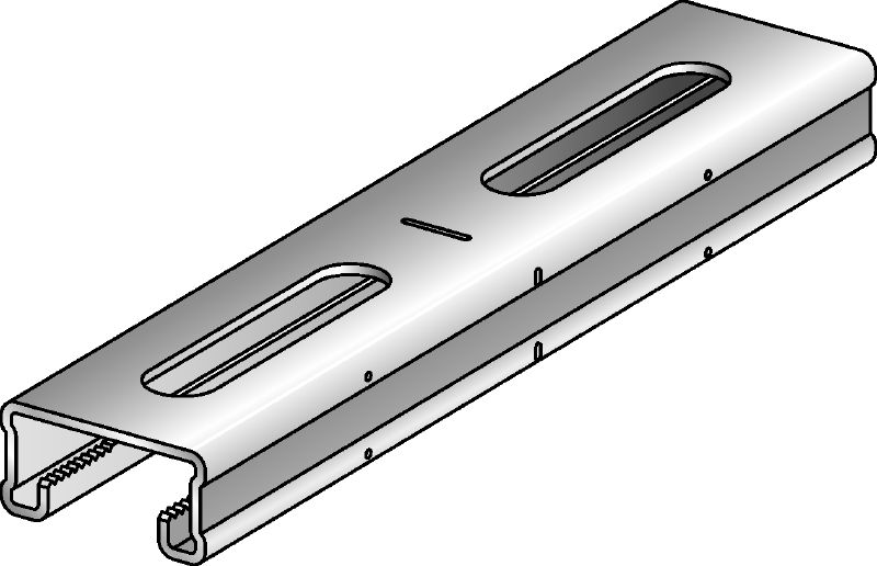 Carril MQ-21-RA2 Carril de carga MQ de acero inoxidable (A2) de 21 mm de alto para aplicaciones ligeras