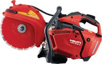 Tronzadora a gasolina DSH 600-X (300 mm) Sierra a gasolina compacta y con mango superior (63 cc) con freno de disco que permite profundidades de corte de hasta 120 mm con discos de 300 mm en hormigón, mampostería y metales