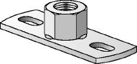 Placa base para carga ligera MGL 2 Placa base ligera galvanizada que permite fijar varillas roscadas con dos puntos de anclaje