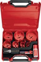 Juego de brocas corona HS-MU Juego de brocas corona bimetálicas MetalCut y MultiCut para cortar orificios en varios materiales