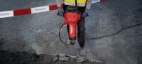 Martillo neumático eléctrico de carga pesada TE 3000-AVR Martillo rompedor de gran potencia para tareas de carga pesada de demolición de hormigón, corte de asfalto, movimientos de tierra y atornillado de varillas de conexión a tierra Aplicaciones 4