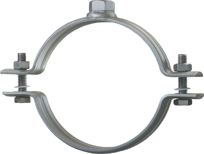 MP-MR Abrazadera para tuberías de acero inoxidable estándar sin aislamiento acústico para aplicaciones de tuberías pesadas