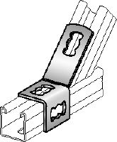 Soporte angular MQW-3/135 Ángulo galvanizado de 45 o 135 grados para la conexión de varios carriles de carga MQ