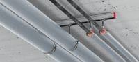 Abrazadera de tuberías de sistemas de refrigeración MI-CF (20 mm) Abrazadera para tuberías galvanizada estándar sin carga compartida para aplicaciones de refrigeración con aislamiento de 20 mm Aplicaciones 1