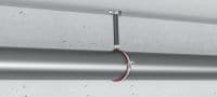 Abrazadera de tuberías de carga pesada MP-MI (con aislamiento acústico) Abrazadera para tuberías galvanizada de alta calidad con aislamiento acústico para aplicaciones de tuberías pesadas (sistema métrico) Aplicaciones 1