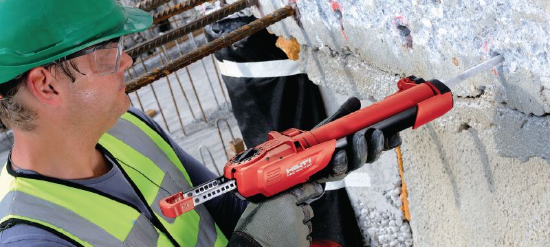Anclaje químico HIT-HY 200-A Resina híbrida inyectable de máximo rendimiento con aprobaciones para anclaje para grandes cargas y uniones de corrugado Aplicaciones 1