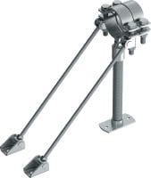 Punto fijo universal medio MFP-UM Punto fijo universal zincado con anclaje en un lado para aplicaciones de carga media de hasta 14 kN