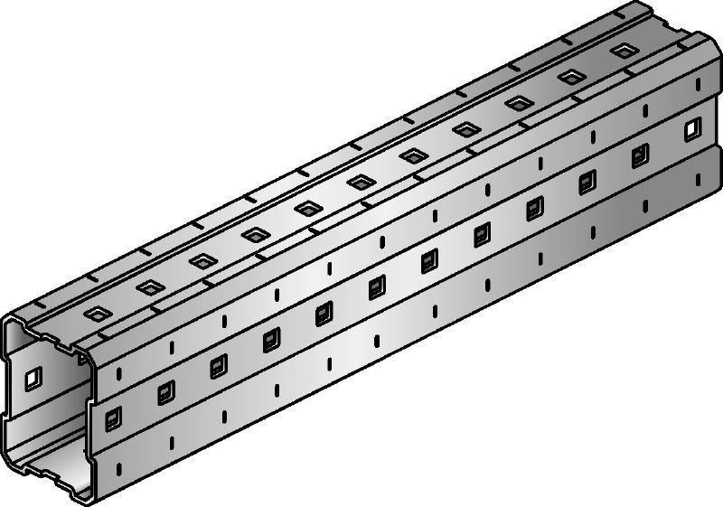 Viga de instalación MI Vigas de instalación galvanizadas en caliente (HDG) para la construcción de estructuras 3D modulares y soportes MEP de carga pesada