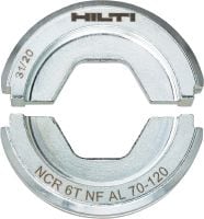 Mordazas NF de 6 toneladas para aluminio Mordazas NF de 6 toneladas para terminales y conectores de aluminio de hasta 300 mm²