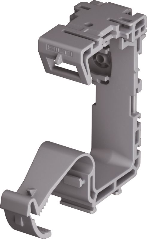 Portacables X-ECH MX (02) Portacables para grupo de cables de plástico optimizado para clavos en tiras y compatible con una amplia variedad de métodos de fijación y materiales base