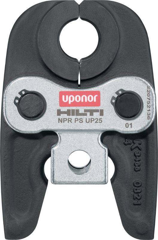 Mordaza de sistema de prensado de tuberías NPR PS UP Mordazas de prensa para accesorios de prensado S-Press® / S-Press Plus® de hasta 50 mm. Compatibles con las herramientas de prensado de tuberías NPR 32-A de Hilti.