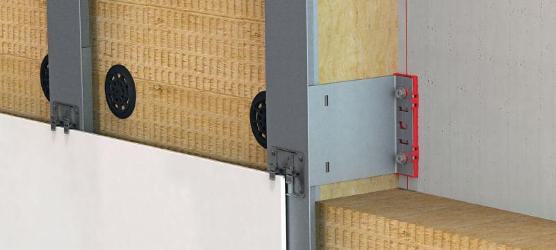 Soporte FOX VI L Soporte de pared versátil para la instalación de subestructuras de fachadas “rainscreen” Aplicaciones 1