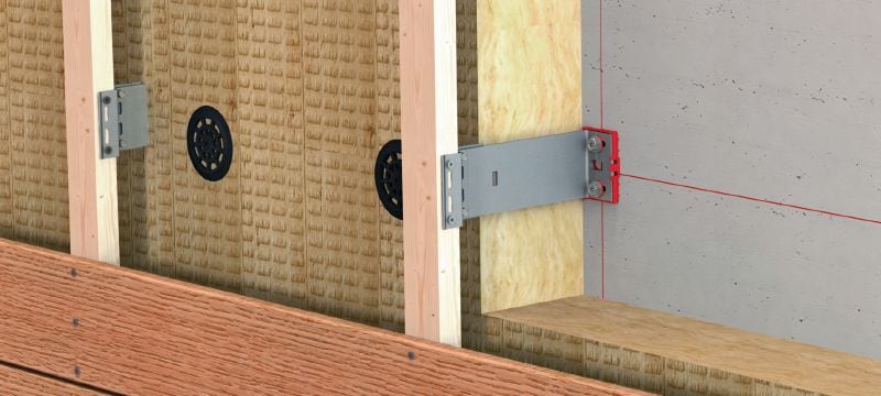 Elemento de montaje MFT-UNI Perfil de soporte que permite combinar estructuras de aluminio y madera Aplicaciones 1