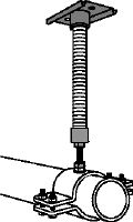 MFP 1a-F Juego de punto fijo galvanizado en caliente (HDG) que ofrece la máxima flexibilidad en aplicaciones de tuberías con carga axial de hasta 3 kN