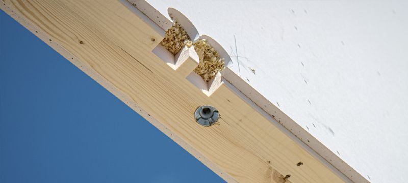 Conector de madera HCW Sistema de conector de madera más rápido y eficiente para el ensamblaje de estructuras de madera prefabricadas Aplicaciones 1