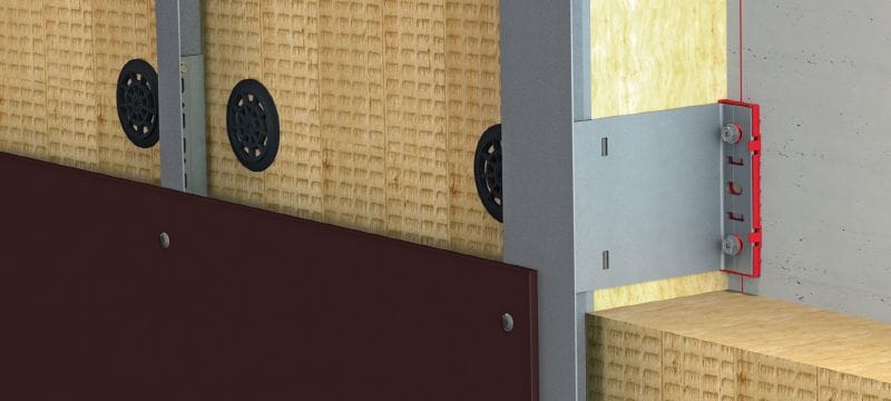 Soporte FOX VI L Soporte de pared versátil para la instalación de subestructuras de fachadas ventiladas Aplicaciones 1