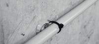 Soporte de cinta para cables X-ETC MX Brida de sujeción de plástico para conductos/cables para el uso con clavos en tiras Aplicaciones 5