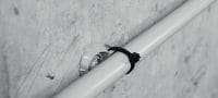 Soporte de cinta para cables X-ETC MX Brida de sujeción de plástico para conductos/cables para el uso con clavos en tiras Aplicaciones 5