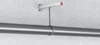 Abrazadera de tuberías de carga pesada MP-MI (con aislamiento acústico) Abrazadera para tuberías galvanizada de alta calidad con aislamiento acústico para aplicaciones de tuberías pesadas (sistema métrico) Aplicaciones 3