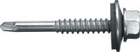 Tornillos para metal autotaladrantes S-MD 51 LZ Tornillo autotaladrante (acero al carbono galvanizado) con arandela de 16 mm para fijaciones de metal a metal de espesor bajo-medio (hasta 2,75 mm)