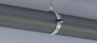 MP-P Abrazadera de tuberías galvanizada estándar sin aislamiento acústico para aplicaciones ligeras Aplicaciones 1