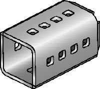 Conector MIC-SC Conector galvanizado en caliente (HDG) para el uso con placas base MI que permiten el posicionamiento libre de la viga