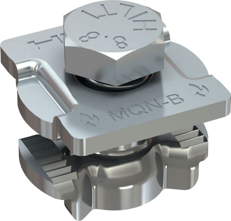 Conector de carril MQN-B Conector de carril galvanizado definitivo, probado contra incendios según ETA