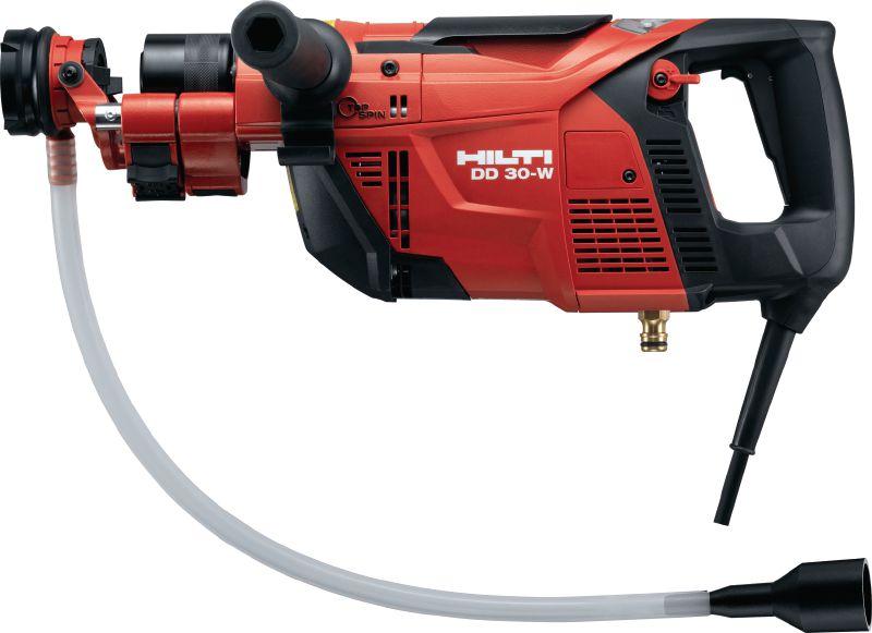 Taladro con diamante DD 30-W Máquina de taladro con diamante compacta y ligera para tareas de carga pesada de taladro de orificios con varillas corrugadas y anclajes para grandes cargas en húmedo de 8-35 mm (5/16 - 1-3/8) de diámetro