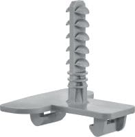 Anclaje con ajuste a presión X-EA MX Anclaje de ajuste a presión de plástico para conectar clips de cables/conductos de plástico, abrazaderas y portacables para grupos de cables cuando se realiza el anclaje a hormigón y mampostería.