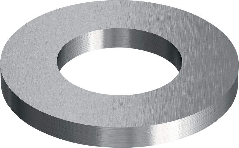 Arandela plana de acero inoxidable (A2) conforme a la norma ISO 7089 Arandela plana de acero inoxidable (A2) que cumple los requisitos de la norma ISO 7089