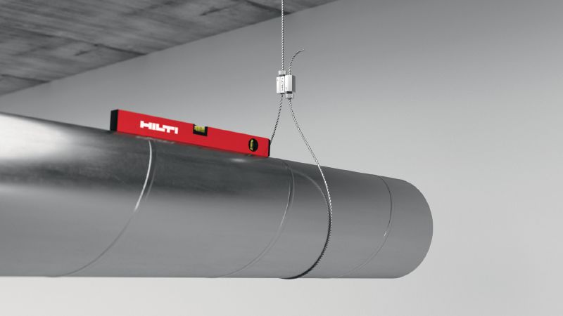 Kit MW-EB L de bloqueo de cables con cable trenzado y terminal de cáncamo Cable con cáncamo roscado premontado y bloqueo ajustable para la suspensión de elementos de hormigón y acero Aplicaciones 1