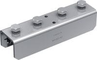Horquilla de unión premontada MT-ES-40 FL Conector de unión con tuerca y perno Fast-Lock premontados para acoplamiento de carriles de perfil MT de extremo a extremo (MT-40, 50, 60, 40D)