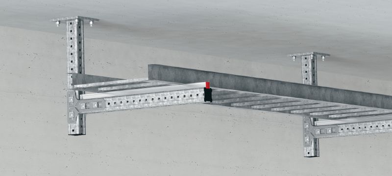 MIC-90-LH Conector galvanizado en caliente (HDG) de que ofrece la máxima capacidad de carga en los sistemas modulares MI y MIQ Aplicaciones 1