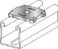 MQZ-L-R Placa perforada de acero inoxidable (A4) para anclajes y ensamblajes trapezoidales