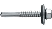 Tornillos para metal autotaladrantes S-MD55Z Tornillo autotaladrante (acero al carbono galvanizado) con arandela de 16 mm para fijaciones de metal a metal de espesor alto (hasta 15 mm)