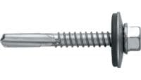 Tornillos para metal autotaladrantes S-MD55Z Tornillo autotaladrante (acero al carbono galvanizado) con arandela de 16 mm para fijaciones de metal a metal de espesor alto (hasta 15 mm)