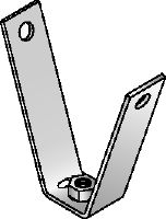 MF-TSH Dispositivo de suspensión de techo galvanizado para la fijación de varillas roscadas a láminas metálicas trapezoidales