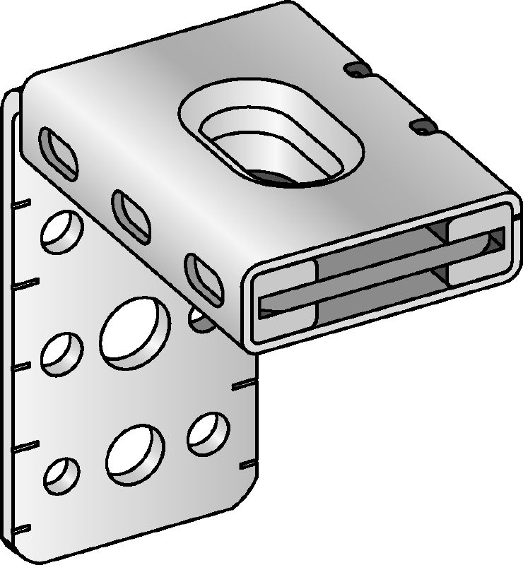 Soporte de ventilación MVA-LC Soporte para conductos de ventilación galvanizado para la fijación o la suspensión de conductos de ventilación