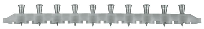 Fijaciones para cubiertas de metal X-ENP MX (en tiras) Clavos en tiras para la fijación de cubiertas metálicas a estructuras de acero con clavadoras de fijación directa con pólvora