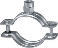 MP-H Abrazadera de tuberías galvanizada estándar sin aislamiento acústico para aplicaciones ligeras