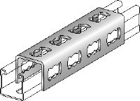 Horquilla de unión MQV-F Conector de carril galvanizado en caliente para el uso como prolongador longitudinal para los carriles de carga MQ